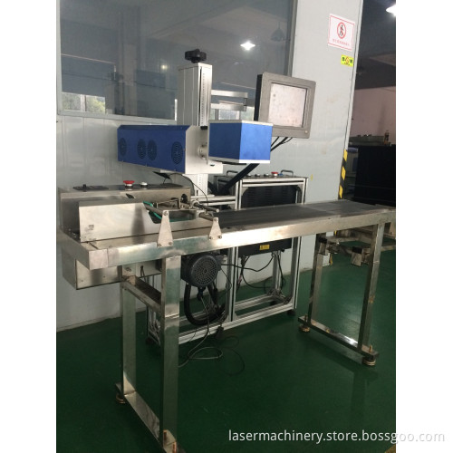 With automatic production line CO2 date code laser marking machine